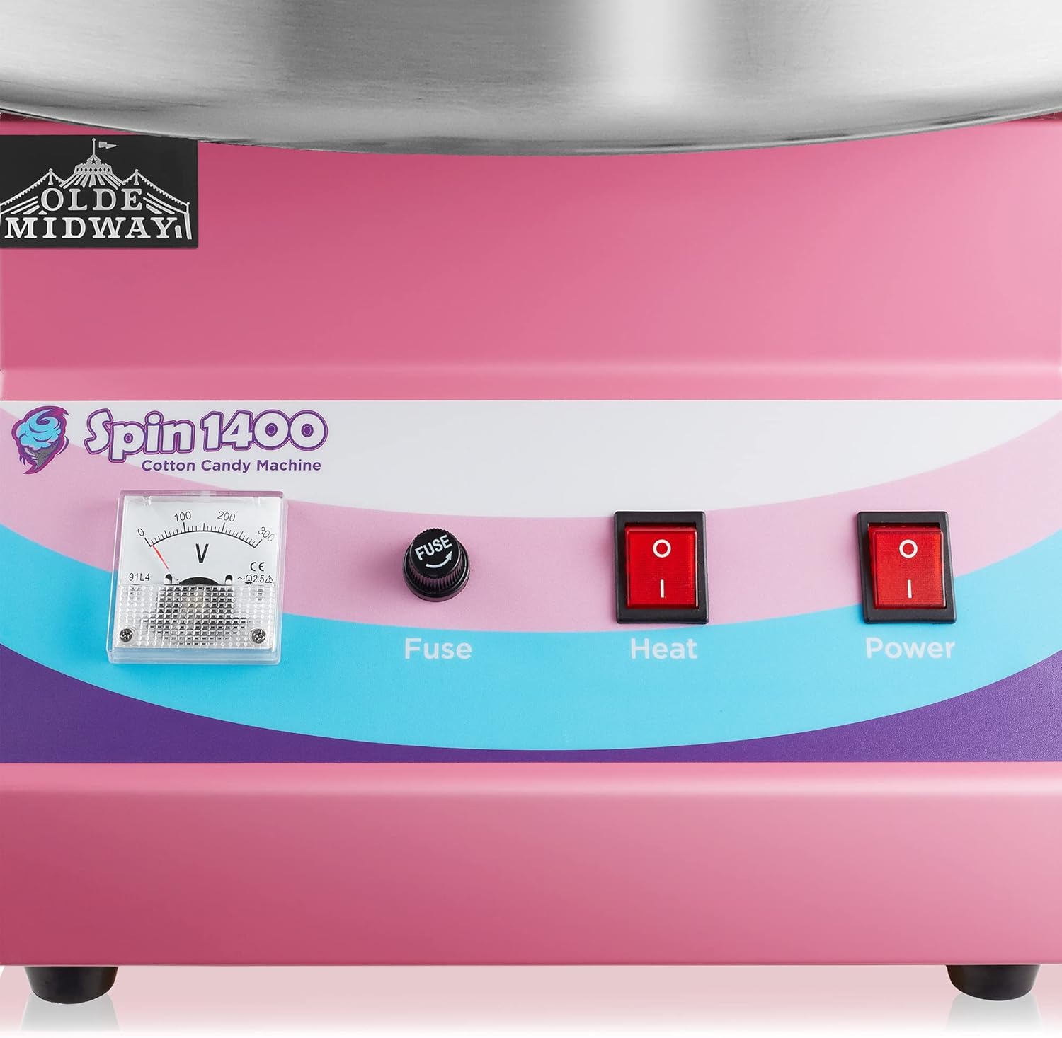 Olde Midway SPIN-1400 Máquina de algodón de azúcar y máquina eléctrica de hilo de caramelo, calidad comercial