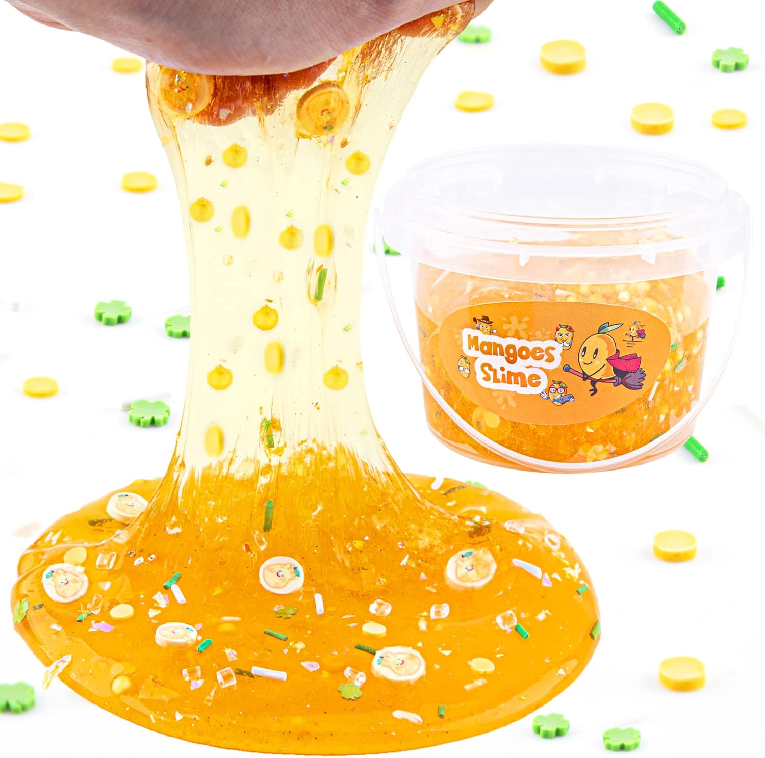 Clear Slime, kit de slime crujiente con 8 complementos, ideal para aliviar el estrés, recuerdo de fiesta para niños, cumpleaños, Navidad, Año Nuevo,
