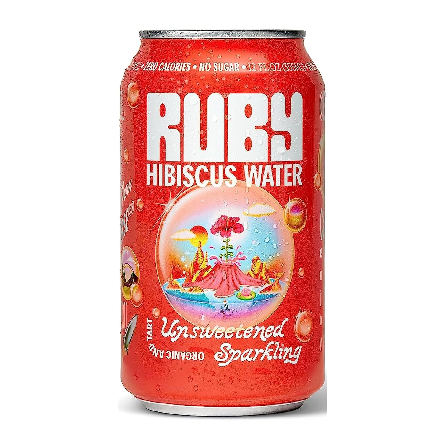Ruby Hibiscus – Paquete variado de 5 agua potable con sabor orgánico, bebidas frescas, sin azúcar añadida, naranja sangre, manzana Fuji, uva