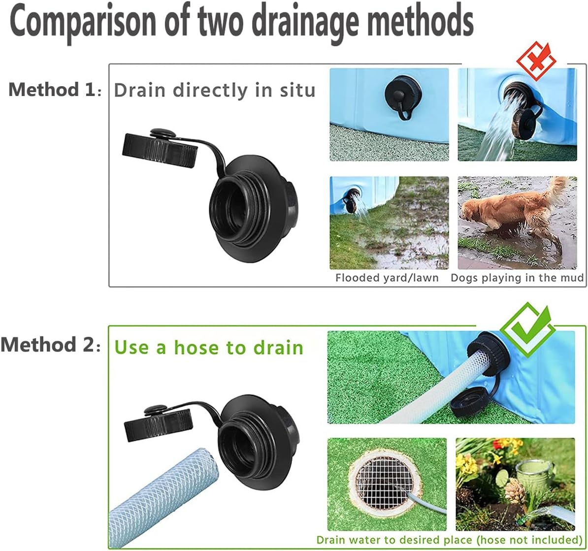 Piscina para perros y cachorros, piscina plegable para perros, piscina para mascotas, portátil, adecuada para uso en interiores y exteriores (40 x