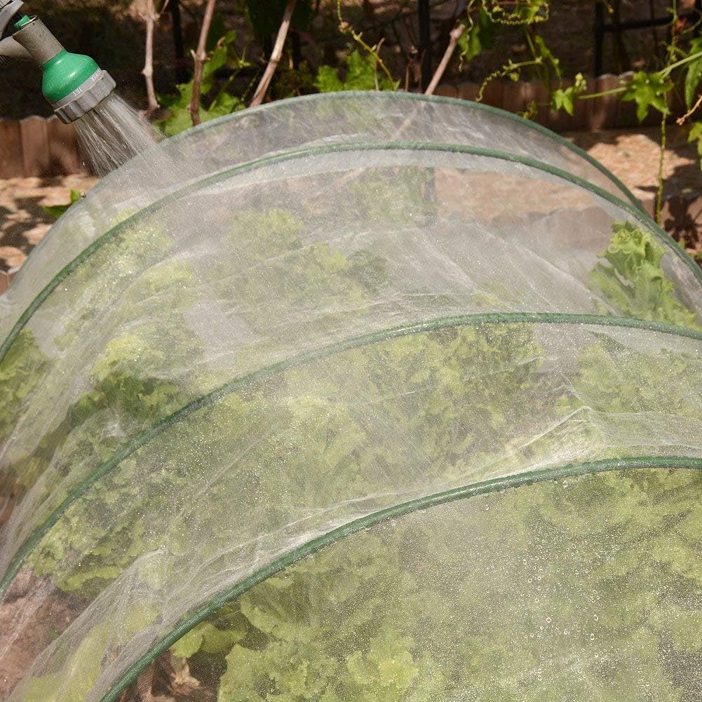 Red con barandilla contra mosquitos, insectos y pájaros, malla para jardín protege plantas, frutas y flores, Blanco