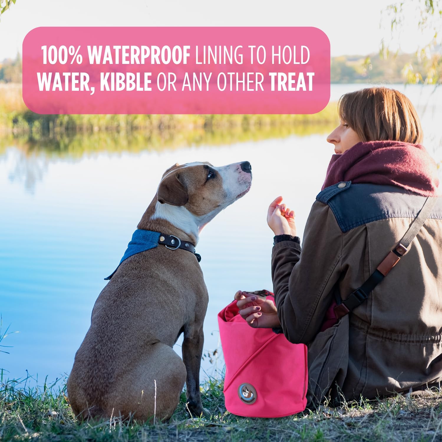 Bolsa de viaje para comida para perros, bolsa de almacenamiento de alimentos para mascotas, conveniente para viajes, senderismo y campamento,
