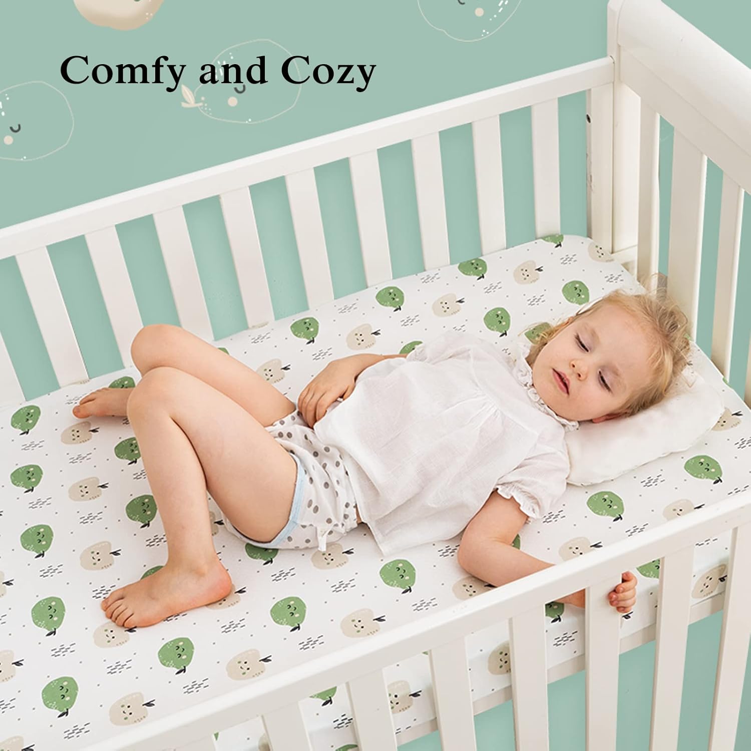 Sábanas personalizadas para cuna para bebé niño y niña, diseño de flor de corona dorada, sábana bajera unisex para cuna para niño, suave como la