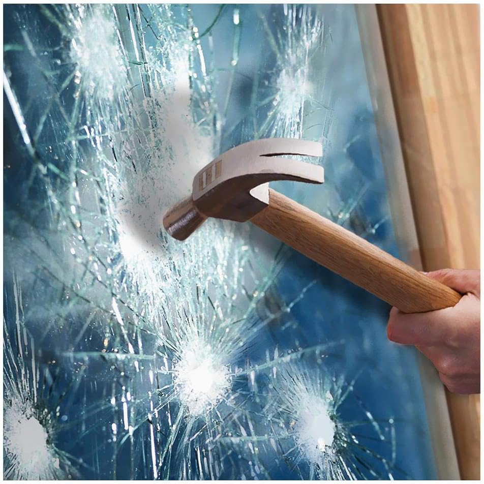 Clear Window Security Film Adhesive Anti Shatter Safety Window Glass Protection Sticker Heat Control Anti UV for Home and Office 2Mil, 60inch x