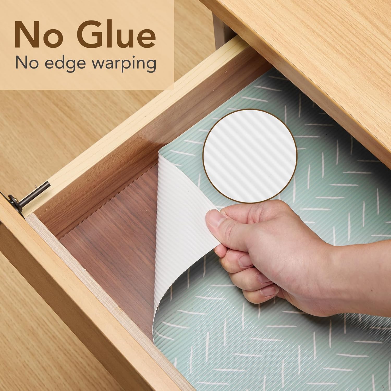 Glotoch – Forro antideslizante de alta calidad, forro de cajón no adhesivo, revestimientos impermeables para armarios de cocina, cajones,