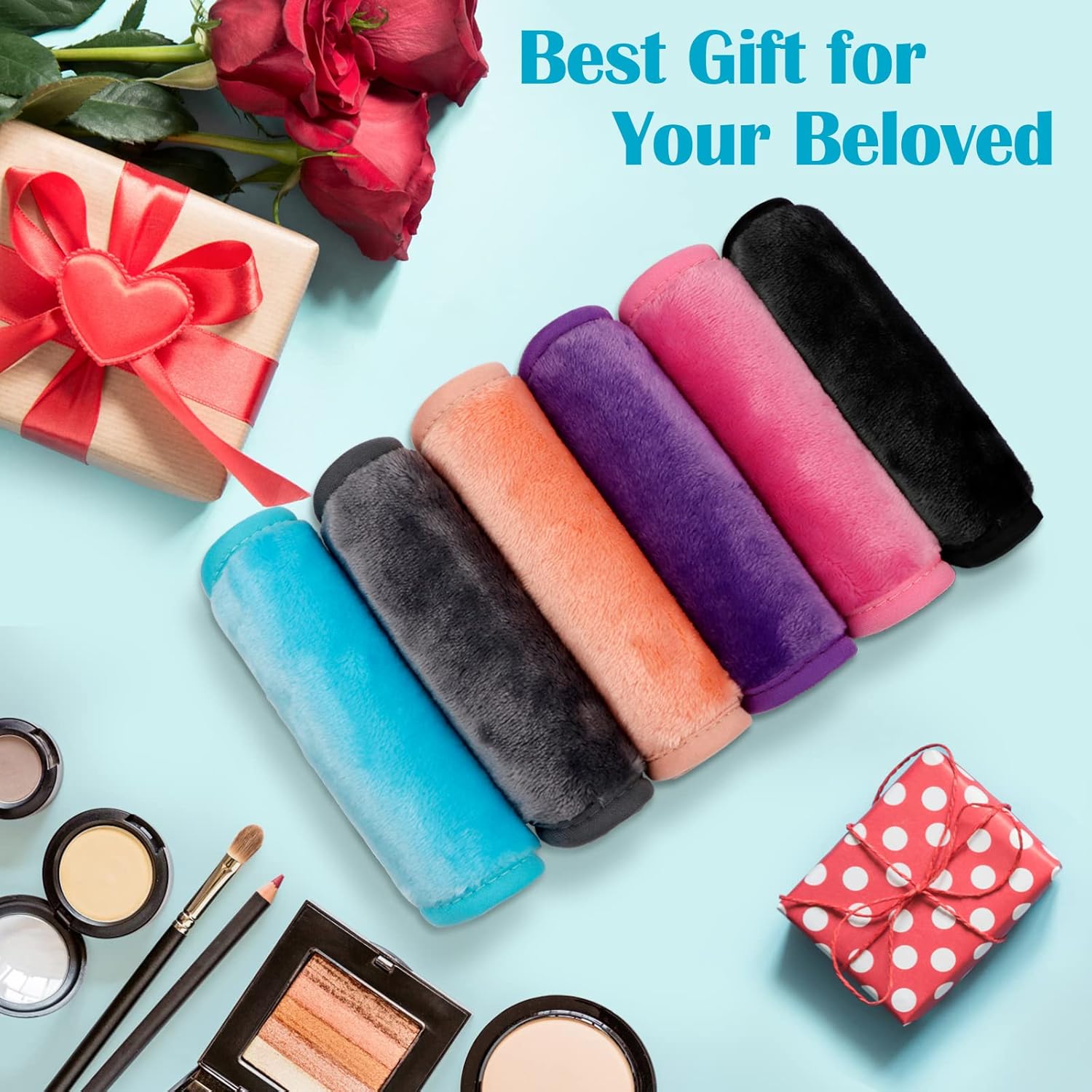 Orighty Paquete de 12 paños removedores de maquillaje, paños de limpieza facial de microfibra reutilizables, elimina al instante la suciedad con
