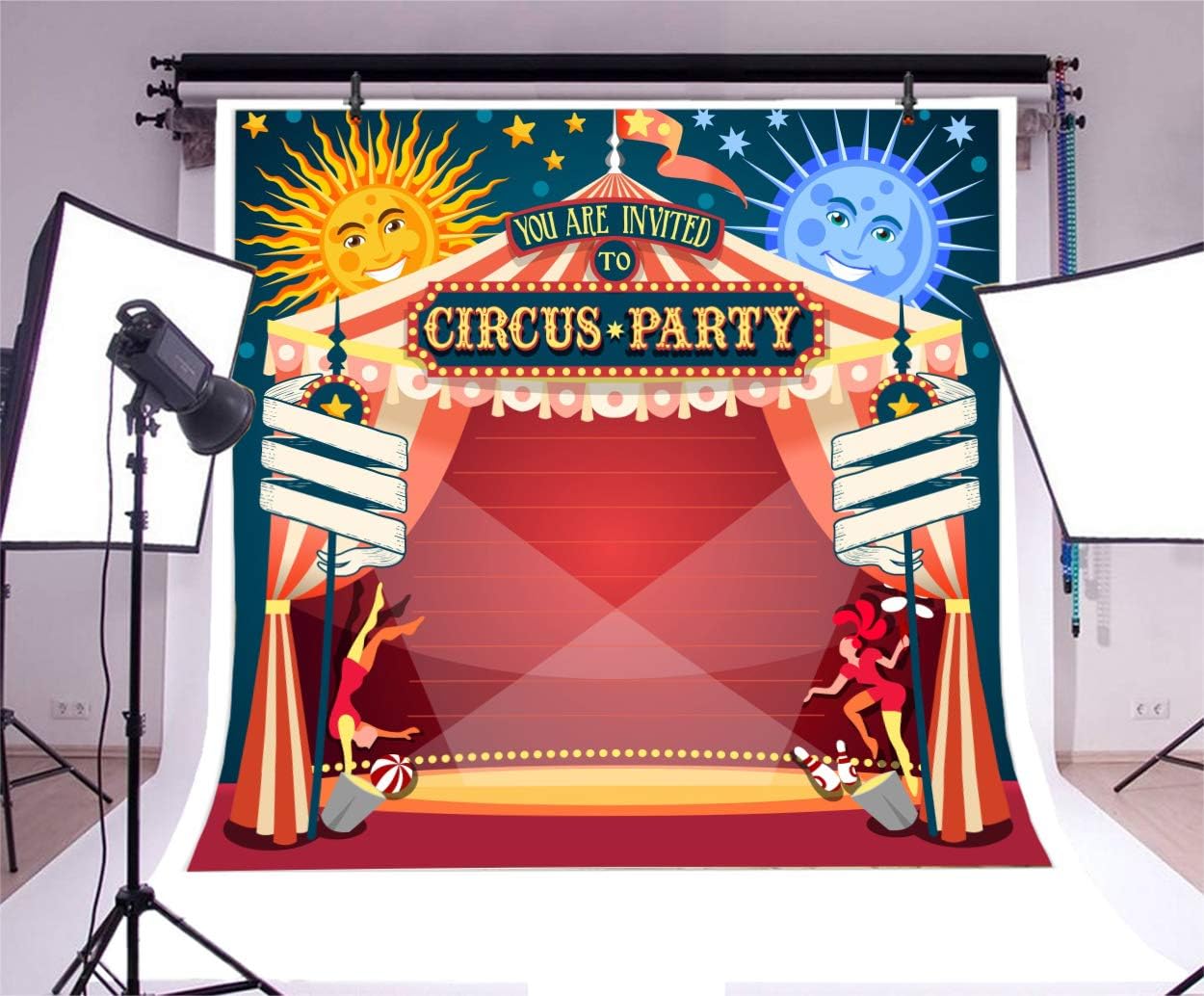 Yeele – Fondo de fiesta de circo para fotografía, Carnaval, Acróbata, Márabe, Foto, Decoración para fiestas, telón de fondo para chico, niña,