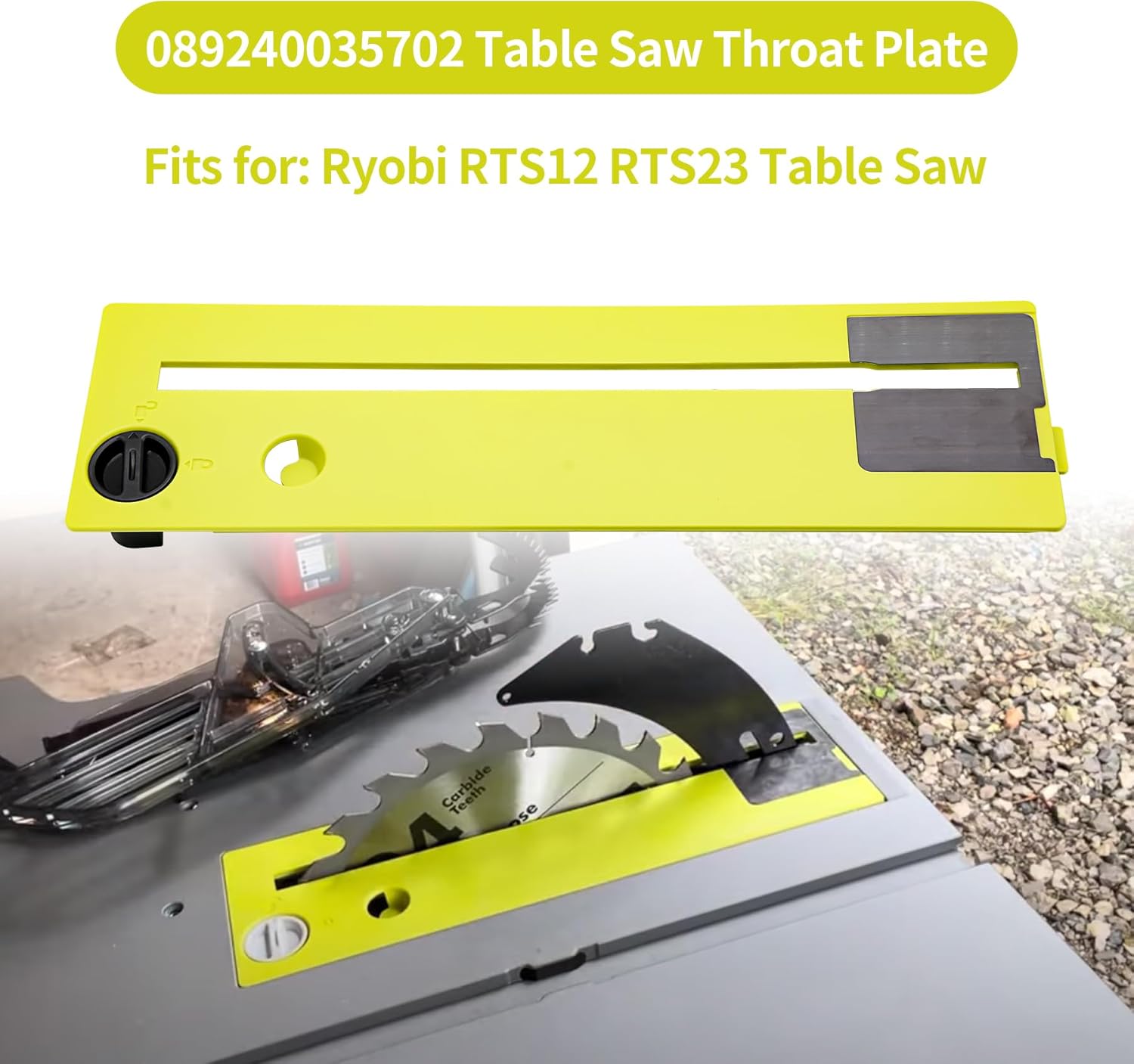 089240035702 Placa de garganta para sierra de mesa Ryobi RTS12 RTS23