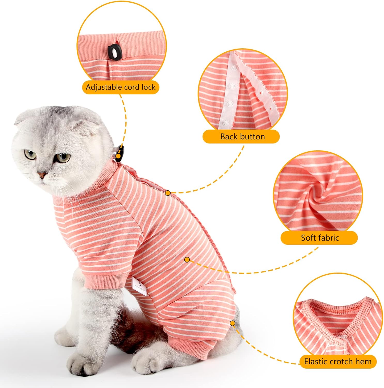 Traje profesional de recuperación quirúrgica para gatos, para perros machos, hembras, heridas abdominales, cono alternativo, collar electrónico,