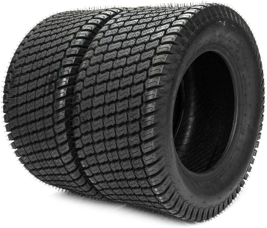 TUFFIOM Juego de 2 neumáticos para cortacésped 24×12.00-12, neumáticos de césped 4PR para césped y jardín para tractor de jardín, cortacésped, sin