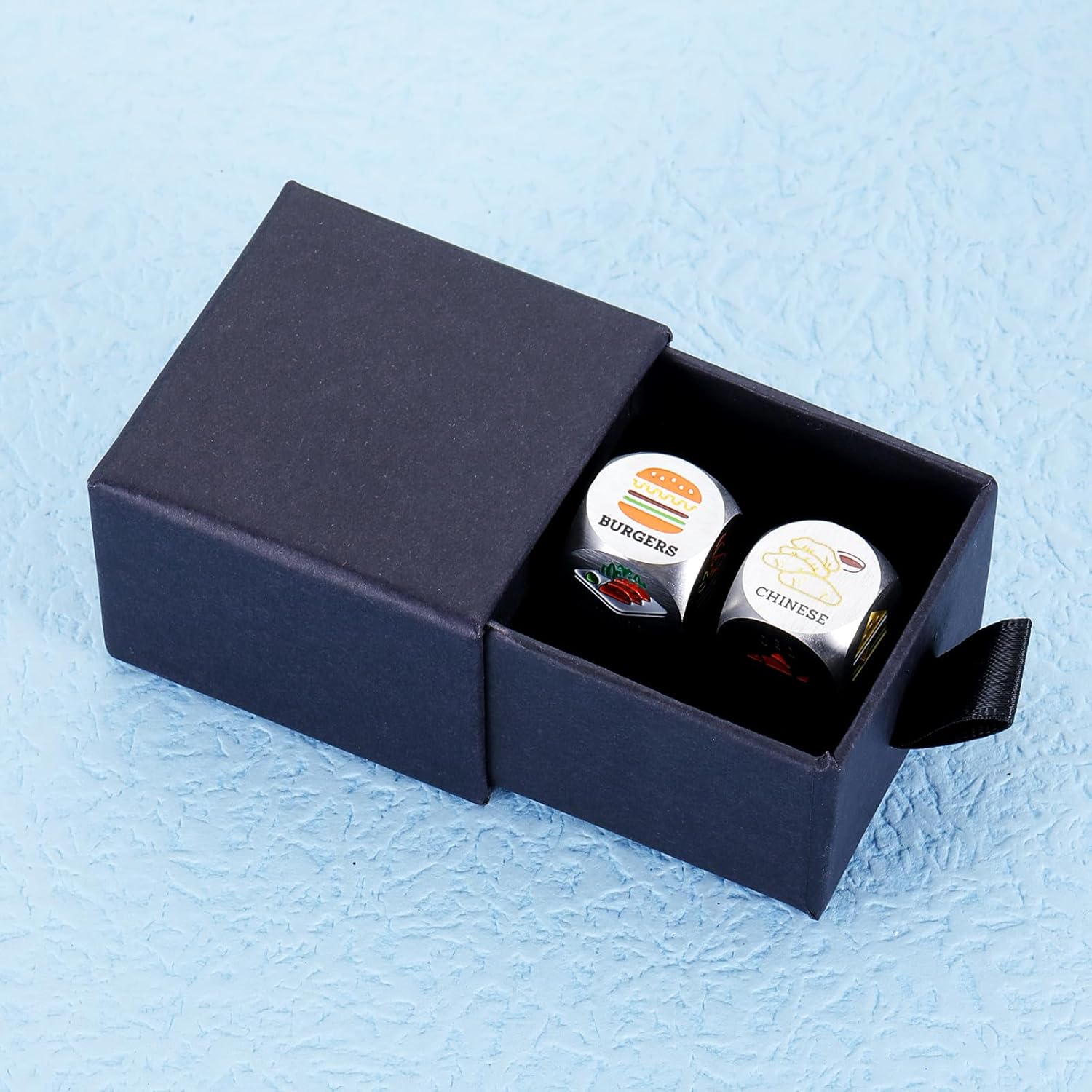 2 piezas de aniversario para él y ella, regalos de noche para parejas, novio, novia, decisor de comida, boda, aniversario, regalos de acero para