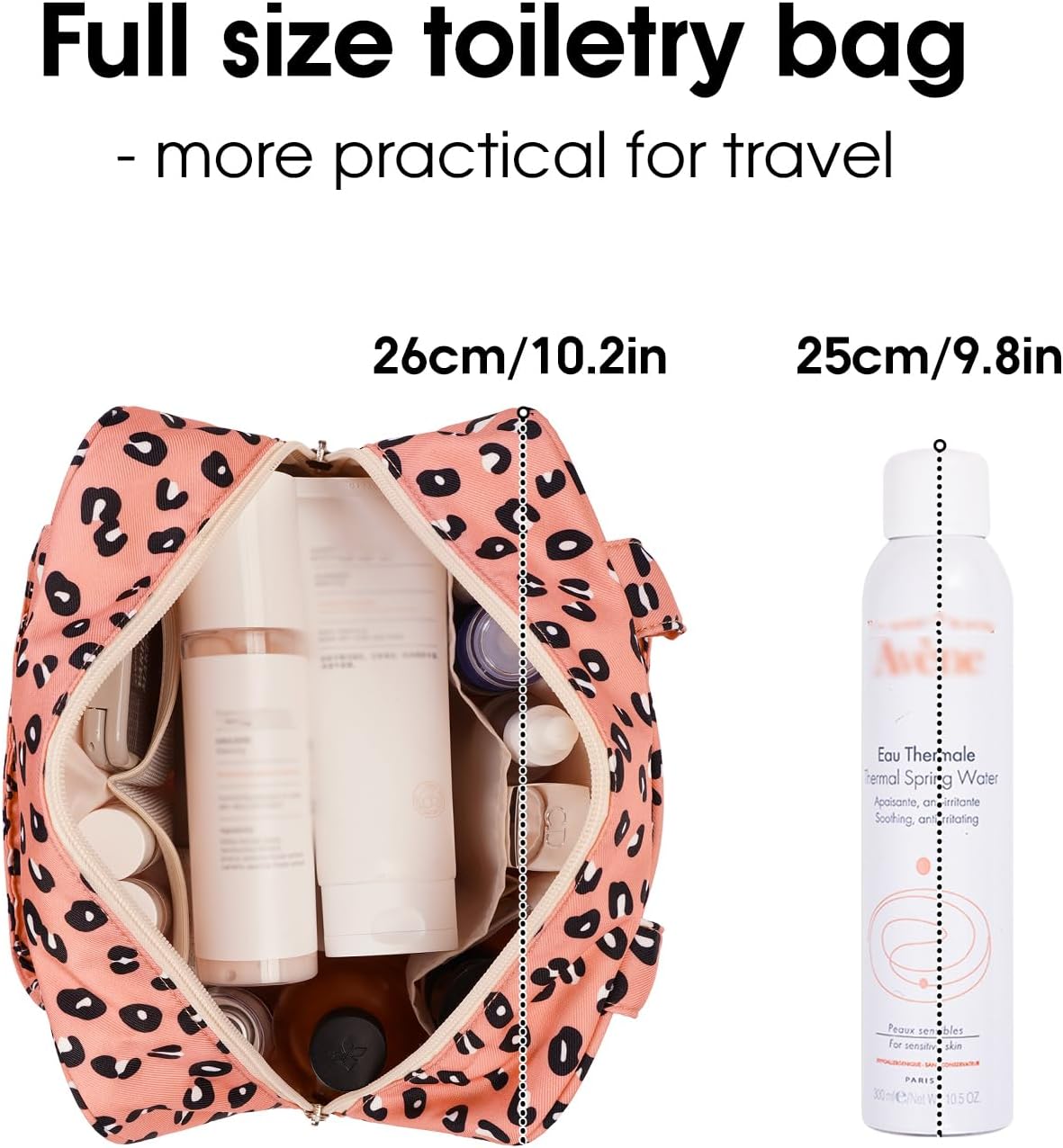 Narwey Neceser de tamaño completo para mujer, bolsa de maquillaje grande, organizador de viaje, bolsa de cosméticos para accesorios esenciales,