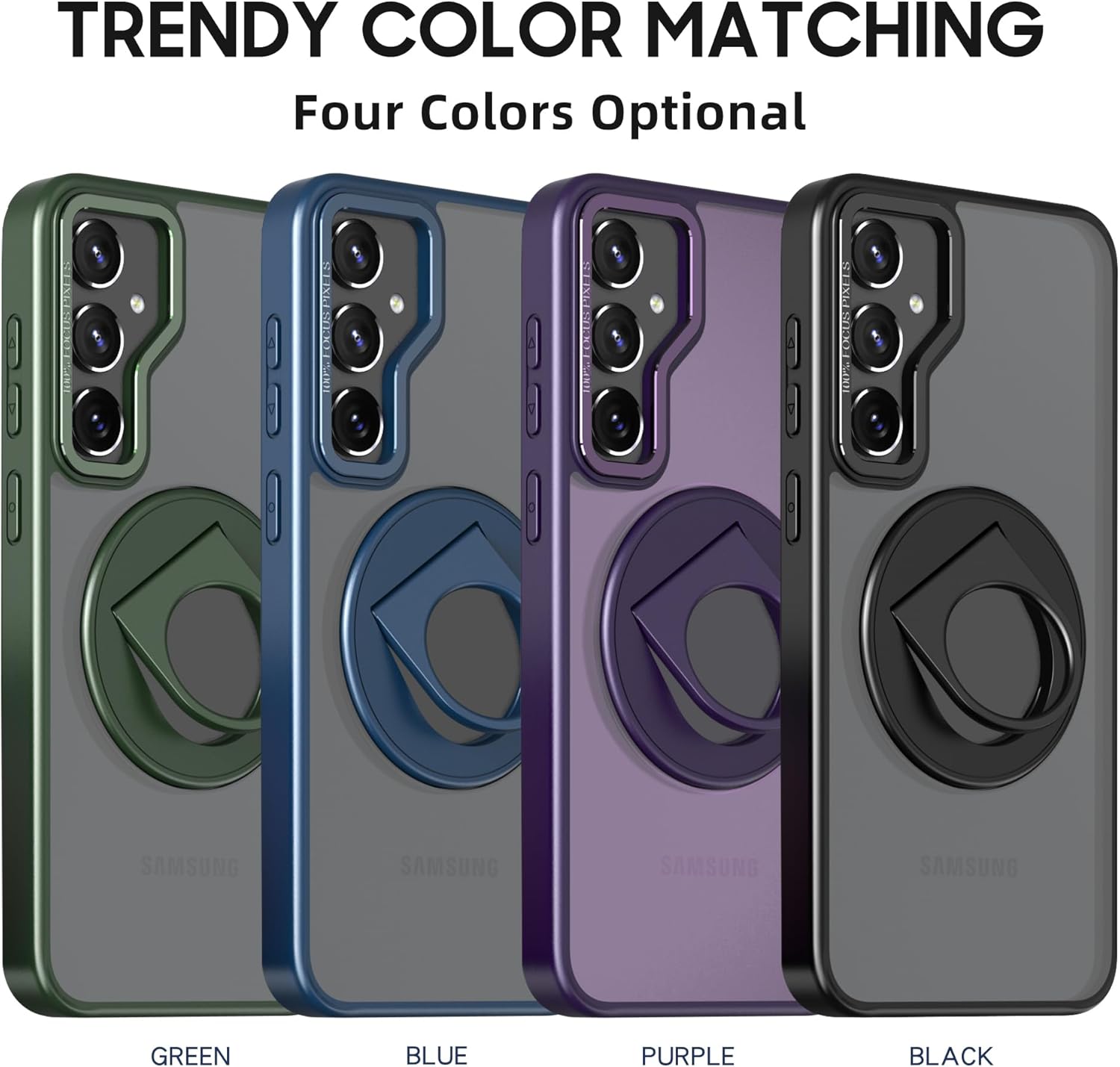 ZCDAYE Funda para Samsung Galaxy S23 Ultra con soporte, compatible con soporte giratorio invisible de carga inalámbrica, funda protectora