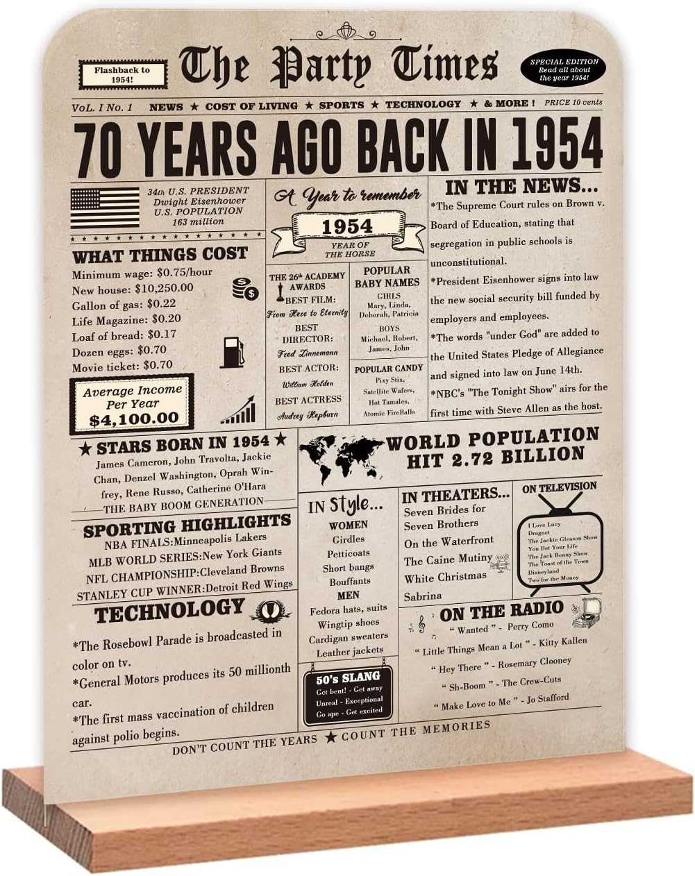 QiFyLeo Decoraciones clásicas de 70 cumpleaños, regalos para hombres y mujeres, retro 70 aniversario para mamá papá, póster vintage de periódico de