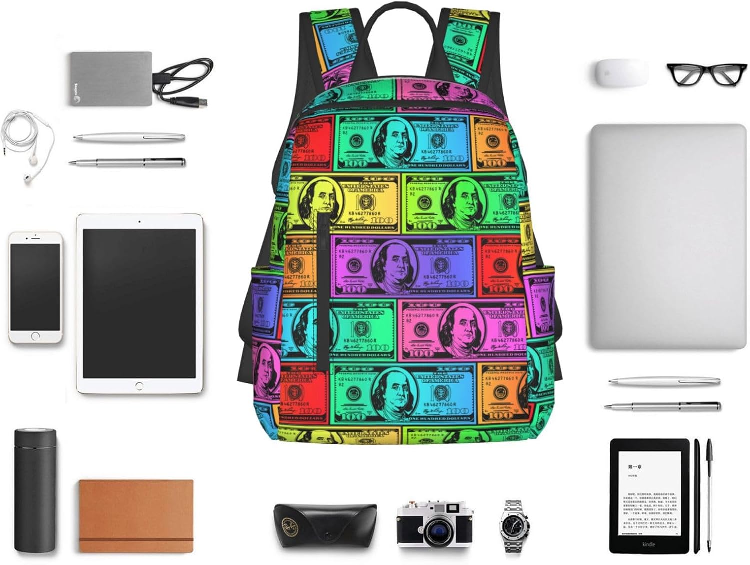 JZDACH Mochila de viaje y deporte, mochila para computadora de negocios, para hombres y mujeres, Imagen(329)