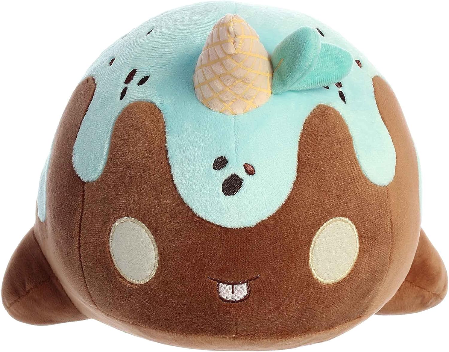 Aurora Enchanting Tasty Peach Mint Chocolate Nomwhal – Animal de peluche con diseño brillante y colorido – Peluche de pieza de exhibición, color