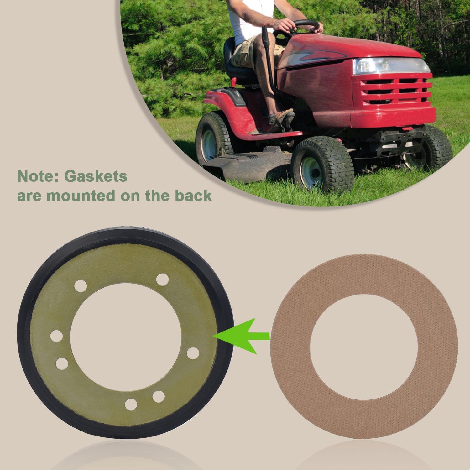EZYPAK 5-3103 Drive Disc with Liner Compatible with Snapper 7600135YP 5-7337 5-7423 7053103 76-014 7600135 Lawn Mowers
