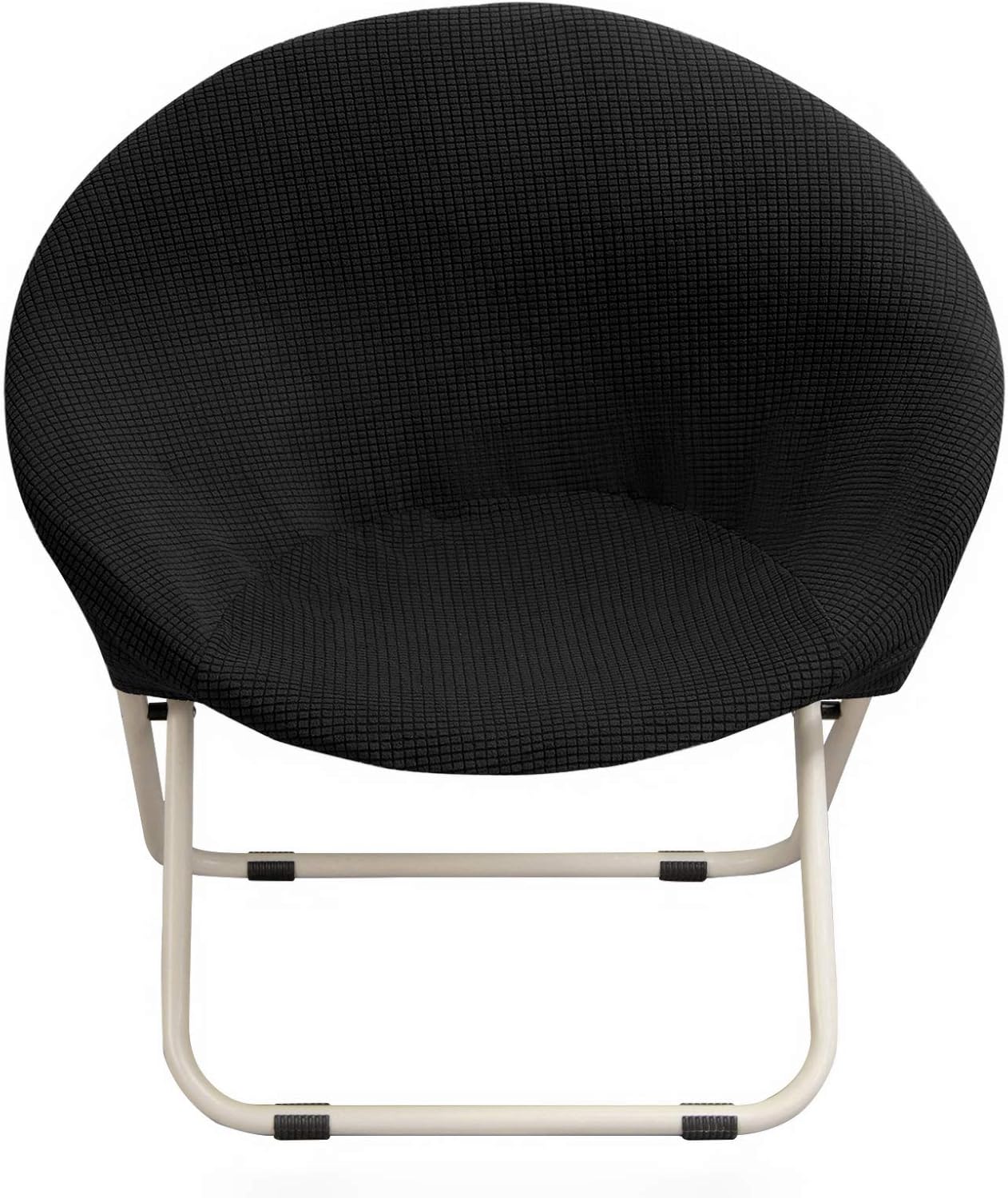 SearchI Solo funda elástica para silla redonda con platillo, fundas de silla jacquard de luna, protector de asientos de repuesto, tela de elastano