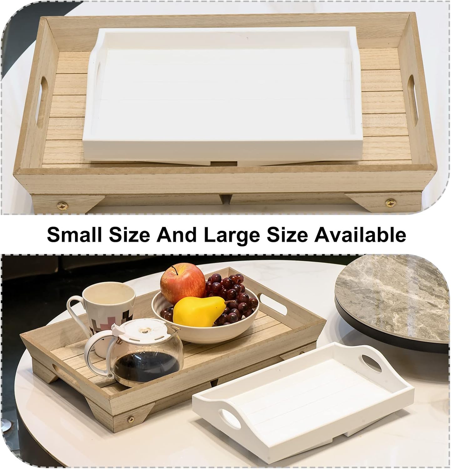PATIKIL Bandeja para reposabrazos de sofá, mesa de brazo, bandeja de sofá con abrazadera en la mesa, mesa portátil para sofá de madera, bandeja para