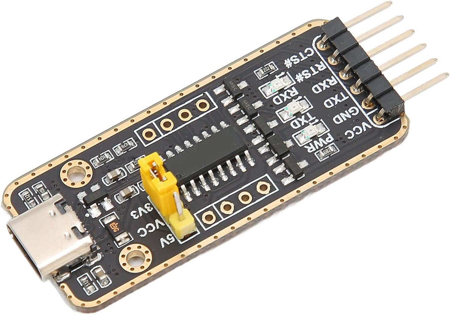 Zopsc Cable convertidor adaptador USB a UART TTL de interfaz tipo C para protección contra sobretensión de chip CH343G Módulo convertidor serie 6PN