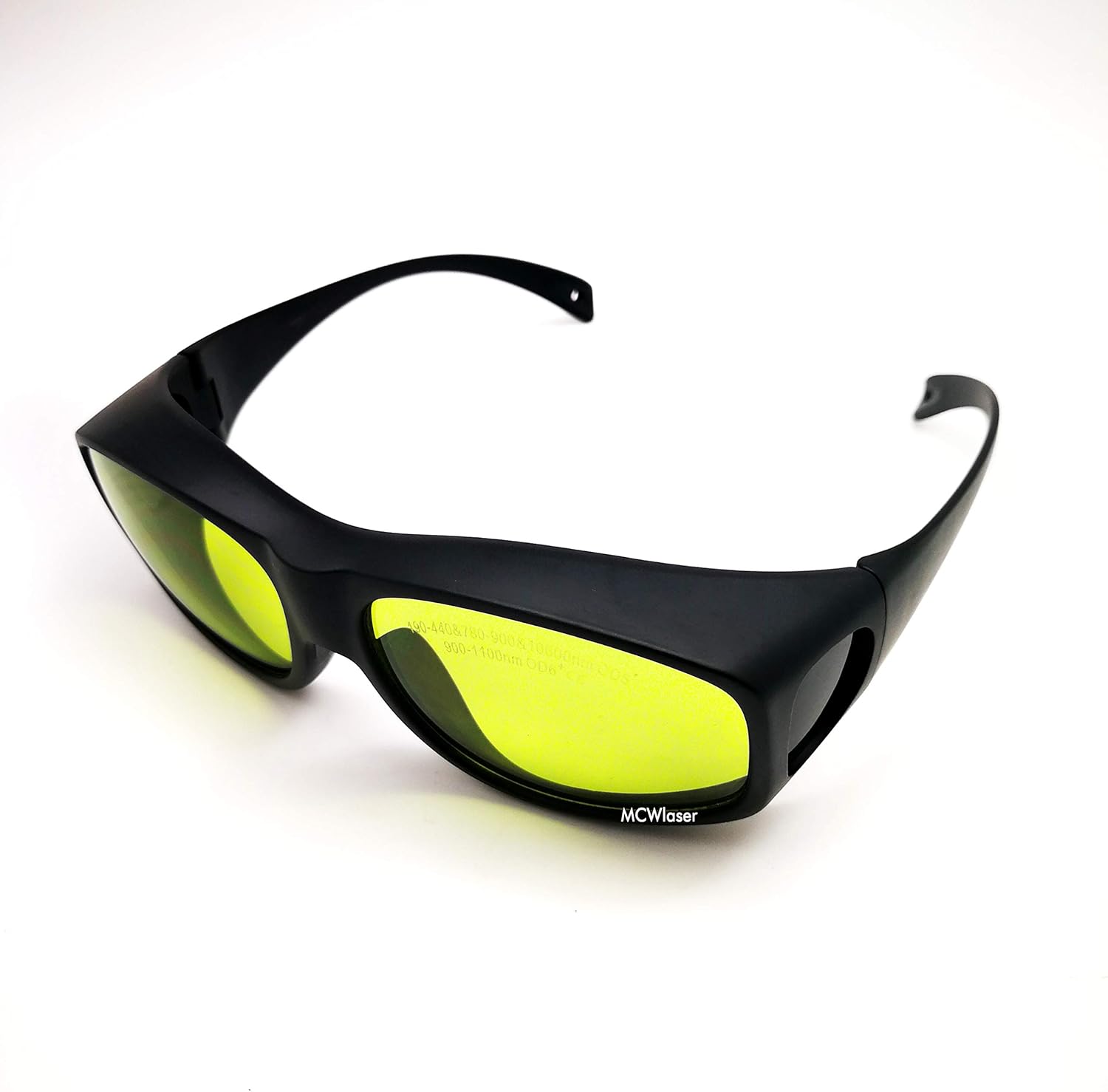 MCWlaser Gafas de seguridad láser para 190-440 y 780-900nm, 900-1100nm, 10600nm típico para 355nm 405nm 808nm 980nm 1064nm 10600nm EP-17 estilo 9