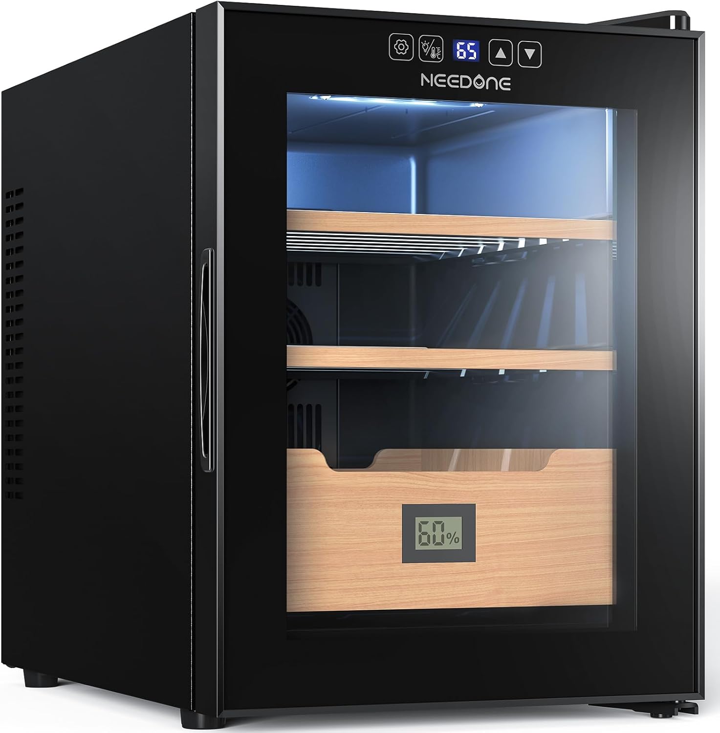 NEEDONE Armario eléctrico de 280 unidades con sistema de control de temperatura silencioso de calefacción y refrigeración, fabricado con estantes de
