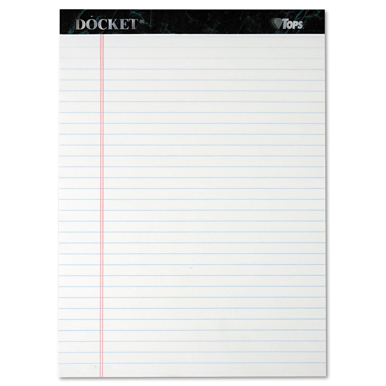 TOPS 63410 Bloc de notas, rayas anchas, 50 hojas, 8-12 pulgadas x 11-34 pulgadas, 12 por paquete, blanco