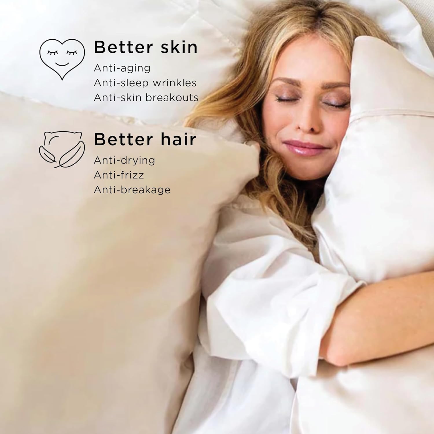 NGHT Paquete de 2 fundas de almohada de satén para piel y cabello, dos fundas de almohada súper suaves para un mejor sueño y cabello, 30 x 20
