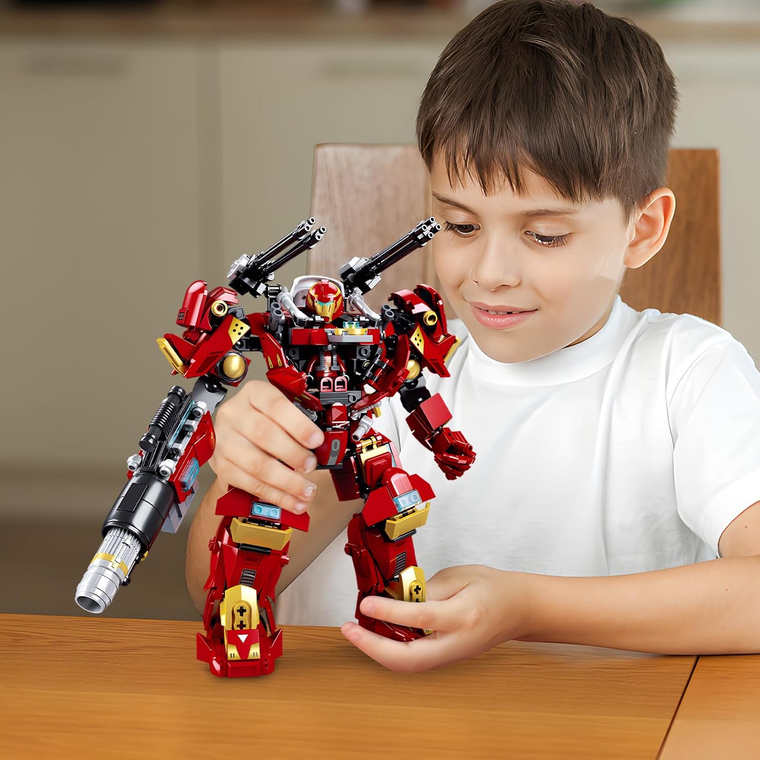 HIGH GODO Mech Robot – Juego de bloques de construcción transformables para adultos, juego de construcción de modelo de héroe de la justicia de la