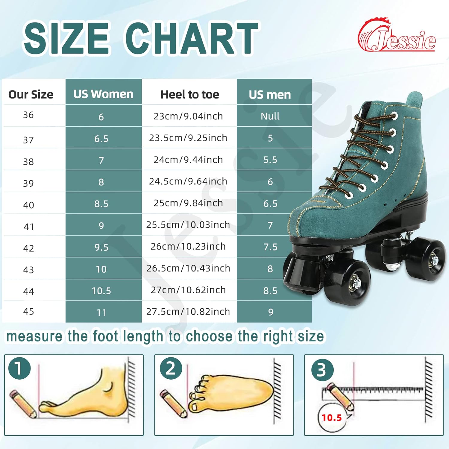 jessie Patines de ruedas para mujer, de doble fila, para exteriores e interiores, patines ajustables para mujeres, hombres, niños y niñas