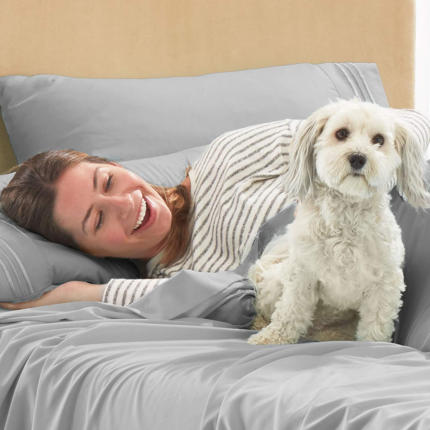 Empyrean Bedding – Sábanas bajeras tamaño Queen, con sábana de cajón extra profunda  Juego de sábanas bajeras extra profundas, de 24 pulgadas, con 2