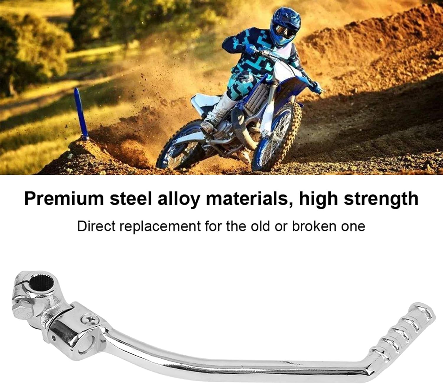 Acouto Kick Start – Palanca de arranque de 0.6 pulgadas, repuesto para Kawasaki KE125 KE175 KLX250 200 250cc Pit Bike Dirt Bike