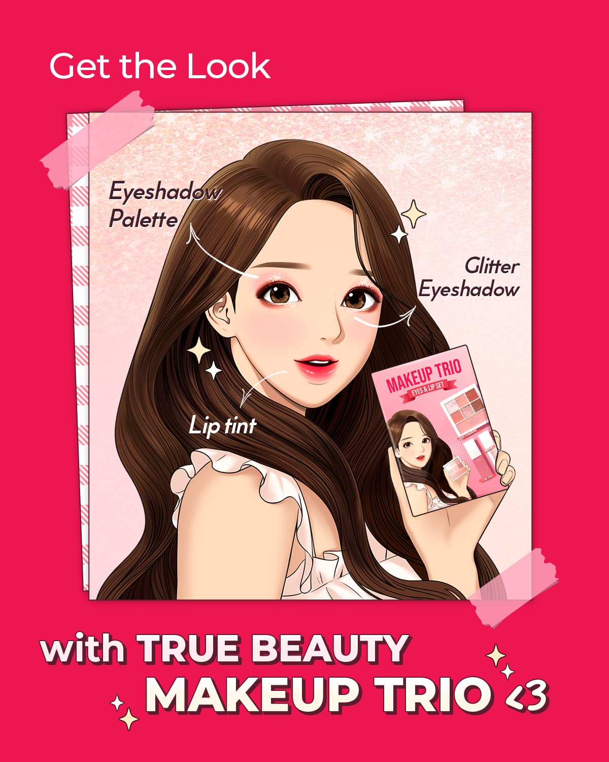Edición de maquillaje AMTS x True Beauty, Paletas de sombras de ojos rosas, 7 colores, tonos metálicos brillantes mate, altamente pigmentados, de