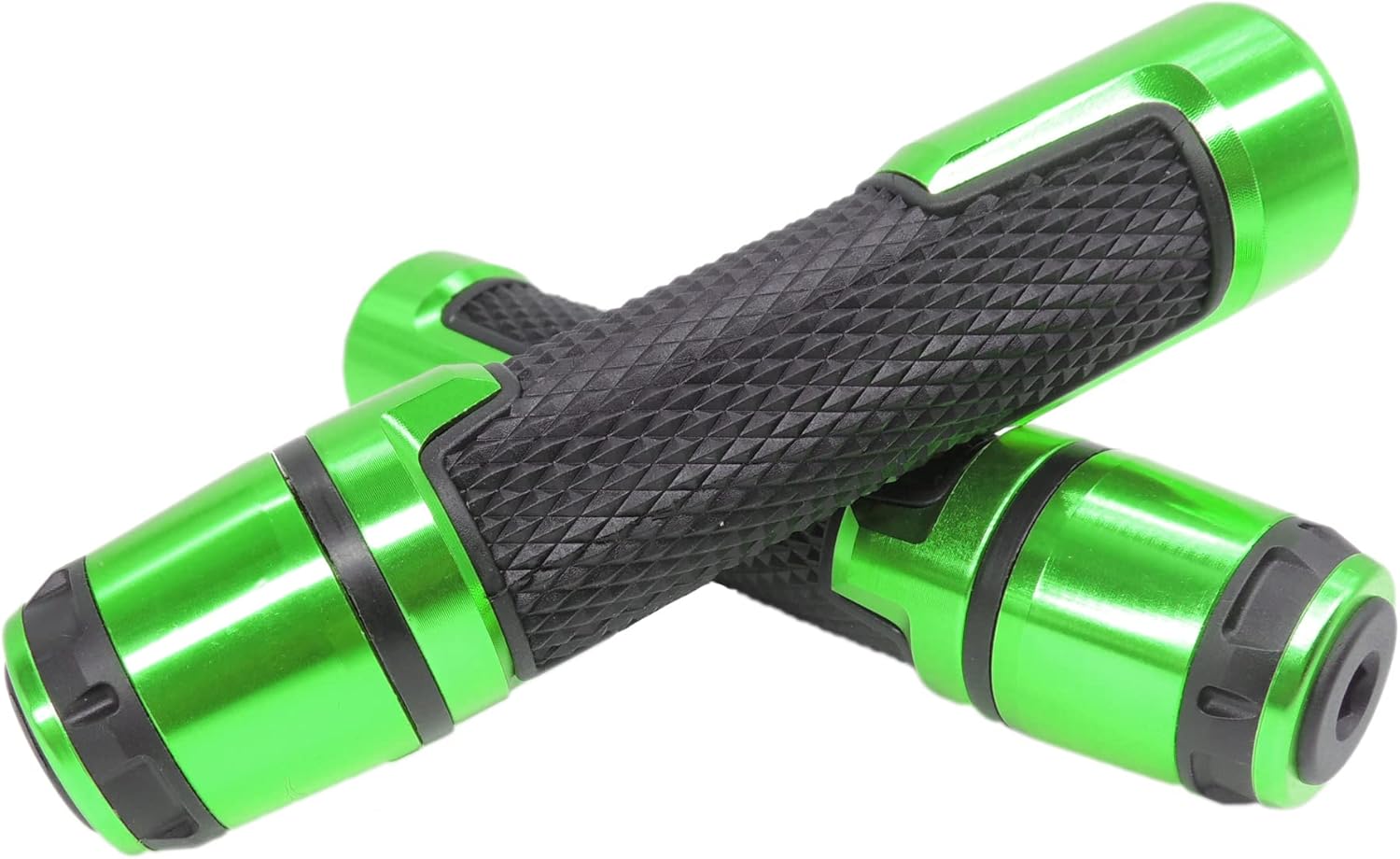 HiSport Agarres universales para manillar de motocicleta, 78 pulgadas, 0.866 in, de goma de aluminio, antideslizantes, para bicicleta (verde)