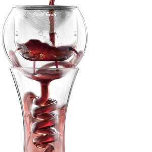 Final Touch Twister 3 fases de vidrio aireador de vino para decantadores (WDA918) Final Touch Twister 3 fases de vidrio aireador de vino para decantadores (WDA918)