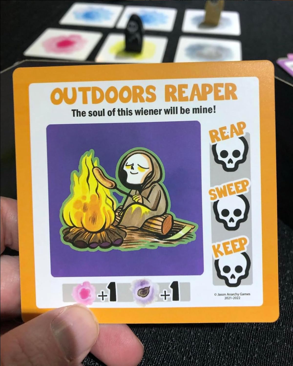 Juego de cartas Reap  Un juego espeluznante y lindo de la estrategia de robo de almas de la parca  A partir de 14 años  2-4 jugadores