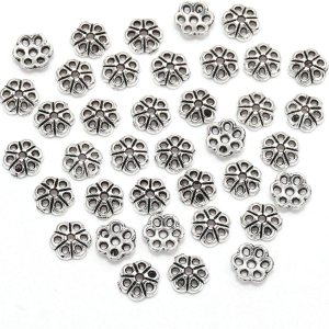 100 unidadeslote de tapas de cuentas de 0.236 pulgadas para joyas, receptáculo de extremo, ahuecado, toro de flores, bricolaje, espaciado, 100 unidadeslote de tapas de cuentas de 0.236 pulgadas para joyas, receptáculo de extremo, ahuecado, toro de flores, bricolaje, espaciado,