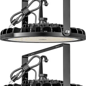 Flakeeper Luz LED de alta bahía de 150 W, 2 unidades, 22500 lm con enchufe de EE. UU., cable de 5 pies (150 LMW), luz diurna de 5000 K, impermeable, Flakeeper Luz LED de alta bahía de 150 W, 2 unidades, 22500 lm con enchufe de EE. UU., cable de 5 pies (150 LMW), luz diurna de 5000 K, impermeable,