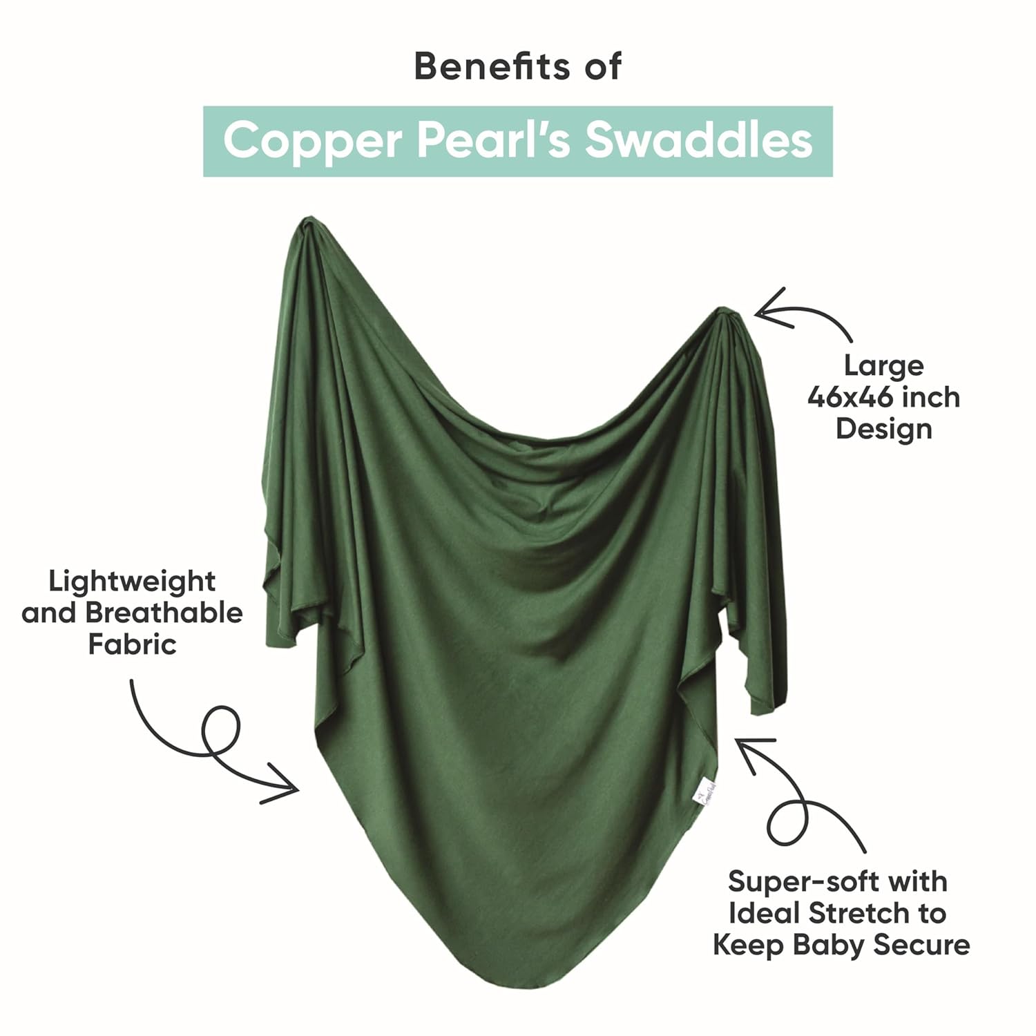 Copper Pearl Manta para bebé  Manta de punto de primera calidad para bebé, manta grande suave y elástica para bebé niño y niña, pañales para recién