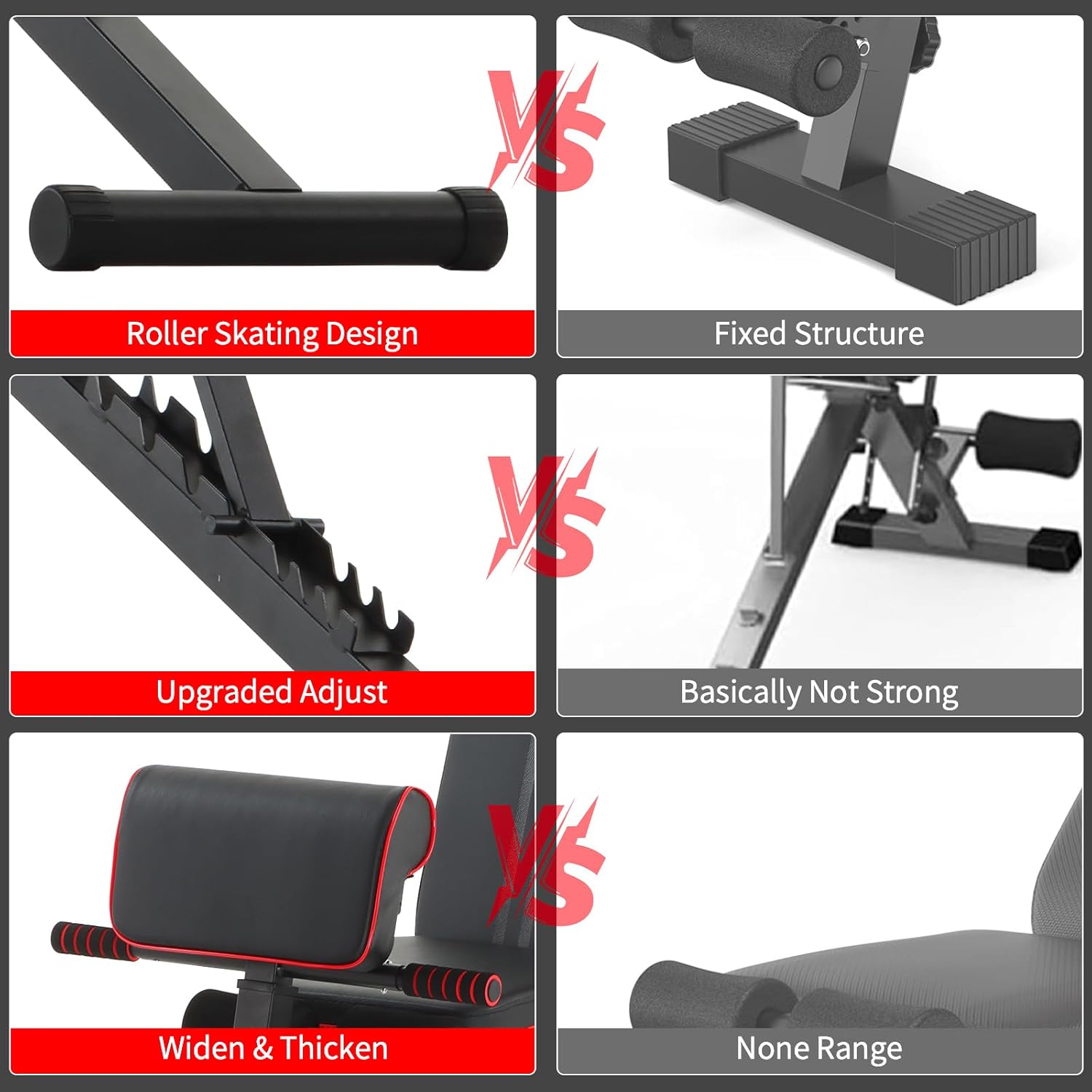 Banco de pesas ajustable para gimnasio en casa, plegable, inclinación, declinación, banco de entrenamiento de fuerza de cuerpo completo, soporta