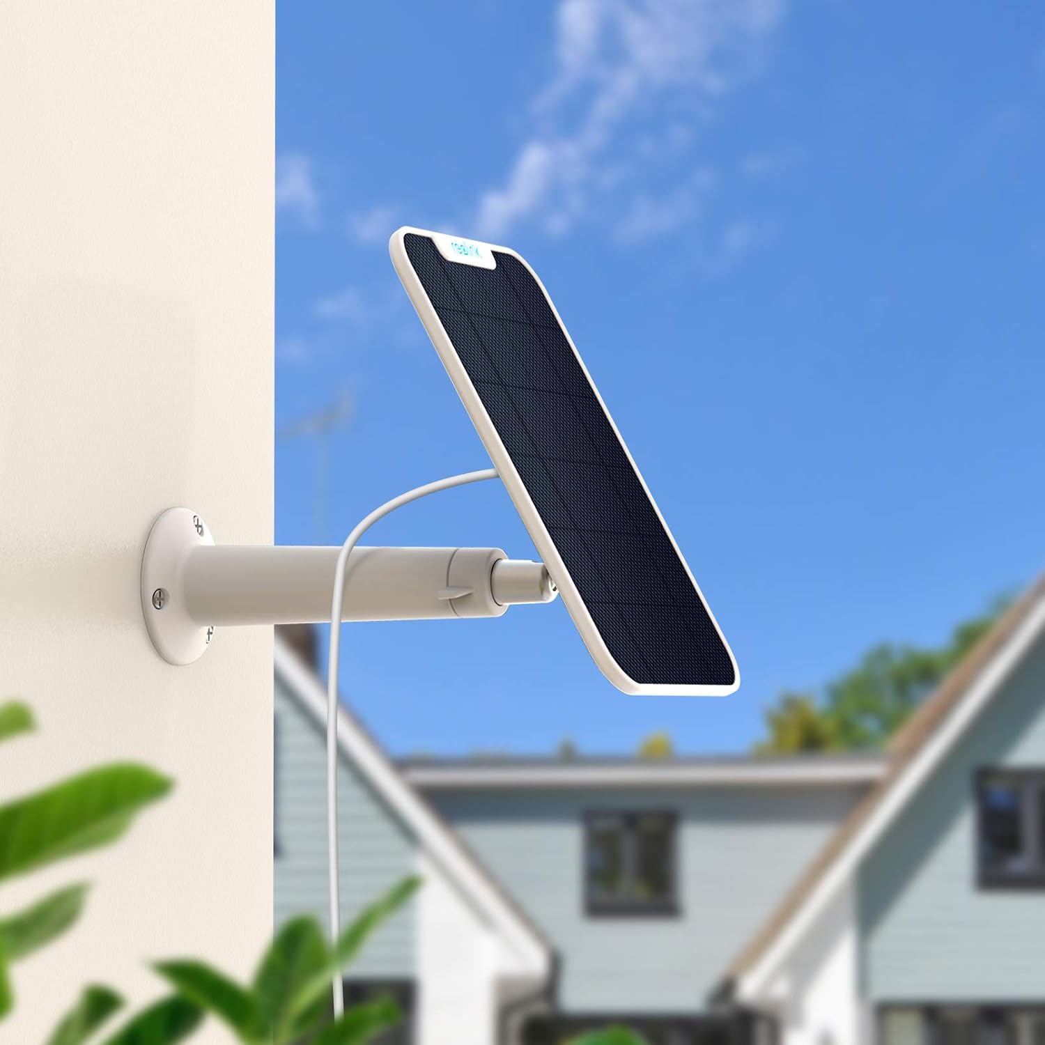 REOLINK Panel solar de 3 W diseñado para cámaras de seguridad inalámbricas para exteriores, cámaras alimentadas por energía solar, puerto tipo C de