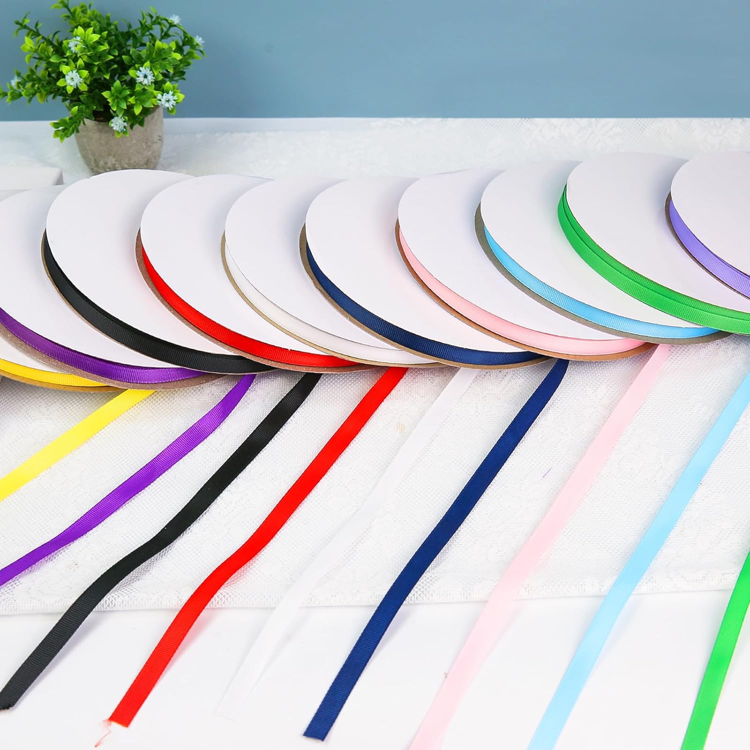 Cinta de grogrén de lavanda de 38 pulgadas para envolver regalos, 100 yardas de cinta para manualidades de alta densidad para bodas, envoltura de