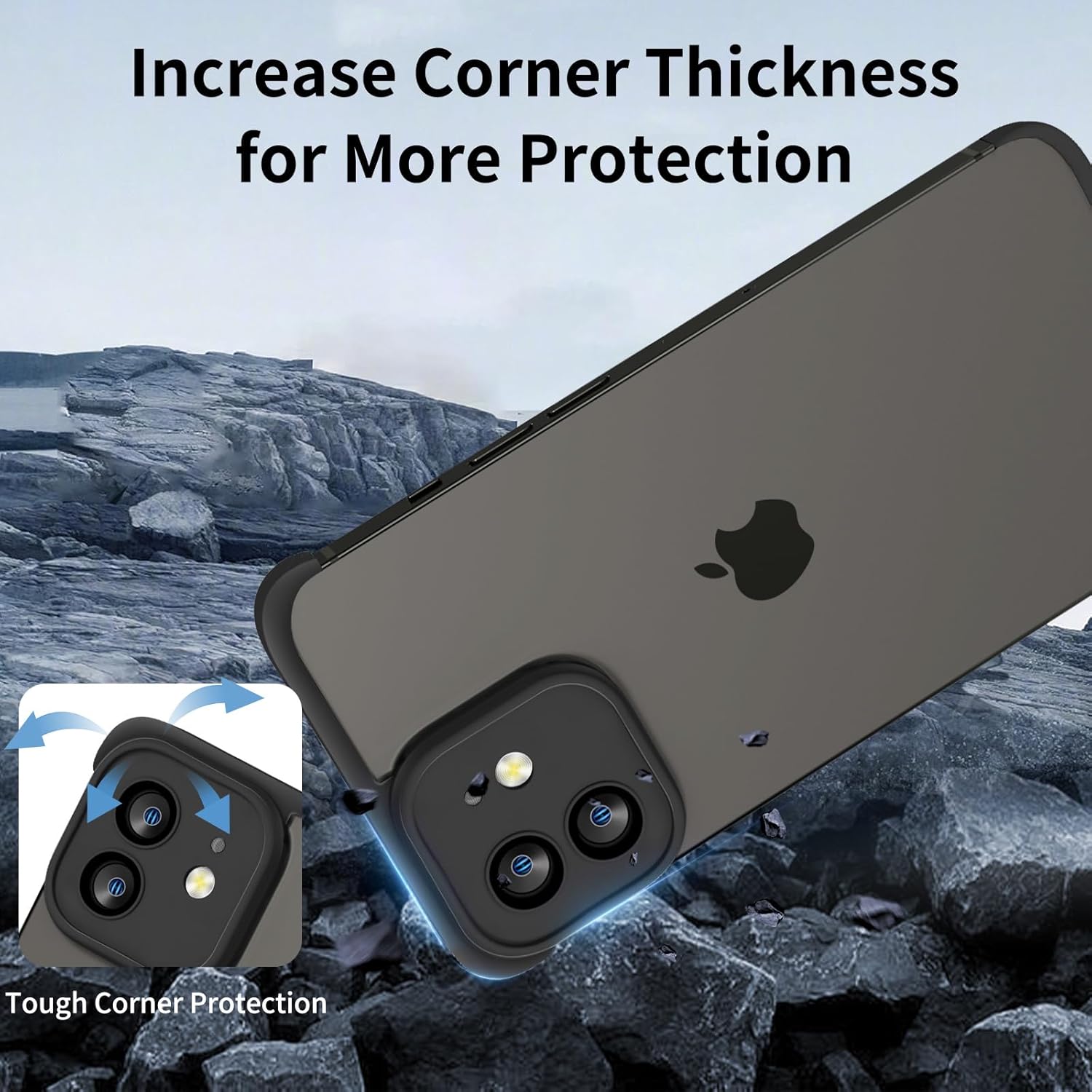 Funda delgada sin marco, con protector de lente de cámara integrado, ultrafina, ligera, minimalista, a prueba de golpes, funda protectora de