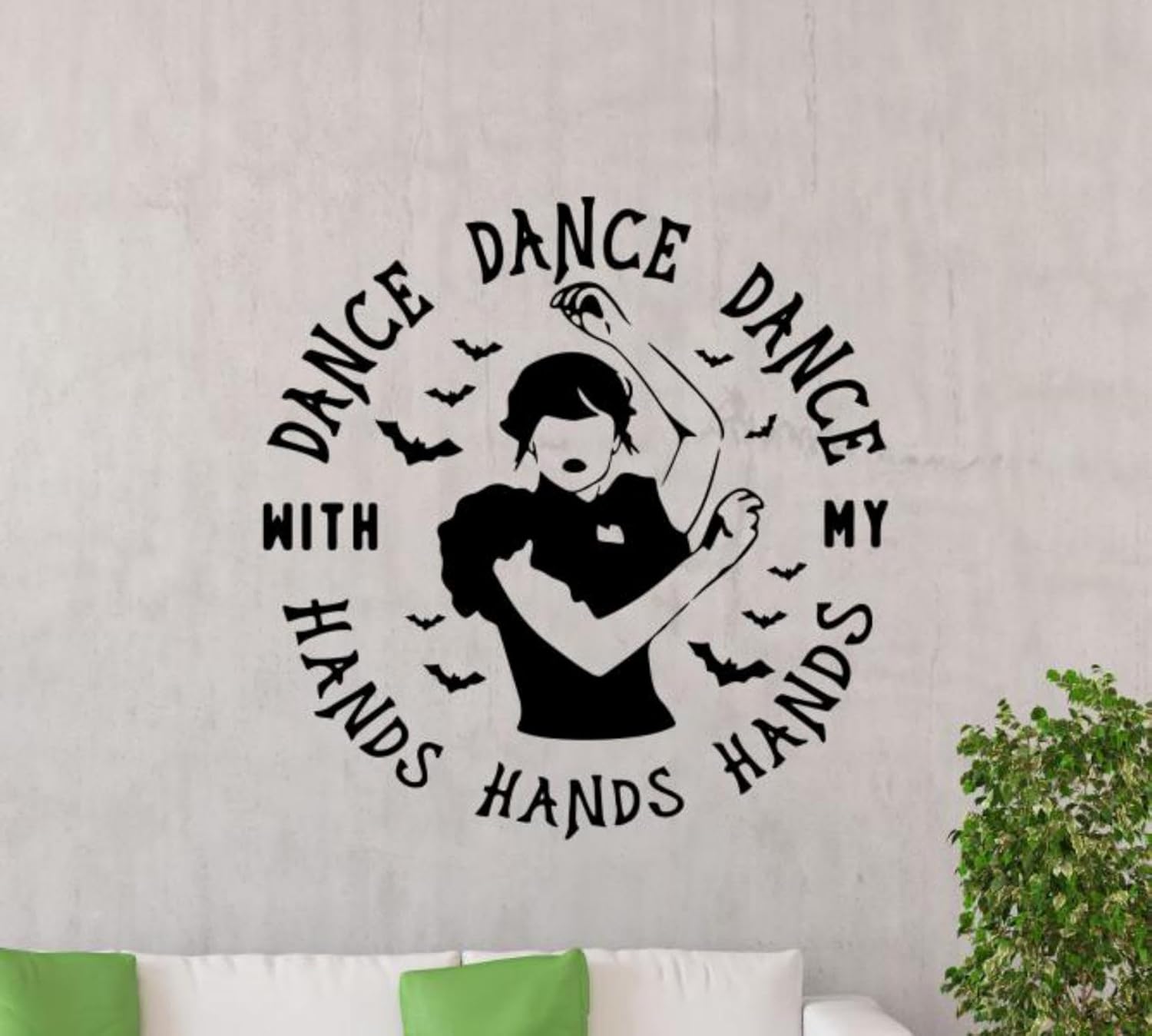 Calcomanía de vinilo para pared, diseño de baile de baile con mis manos, decoración de pared de miércoles, auto, camión, dormitorio, sala de estar,