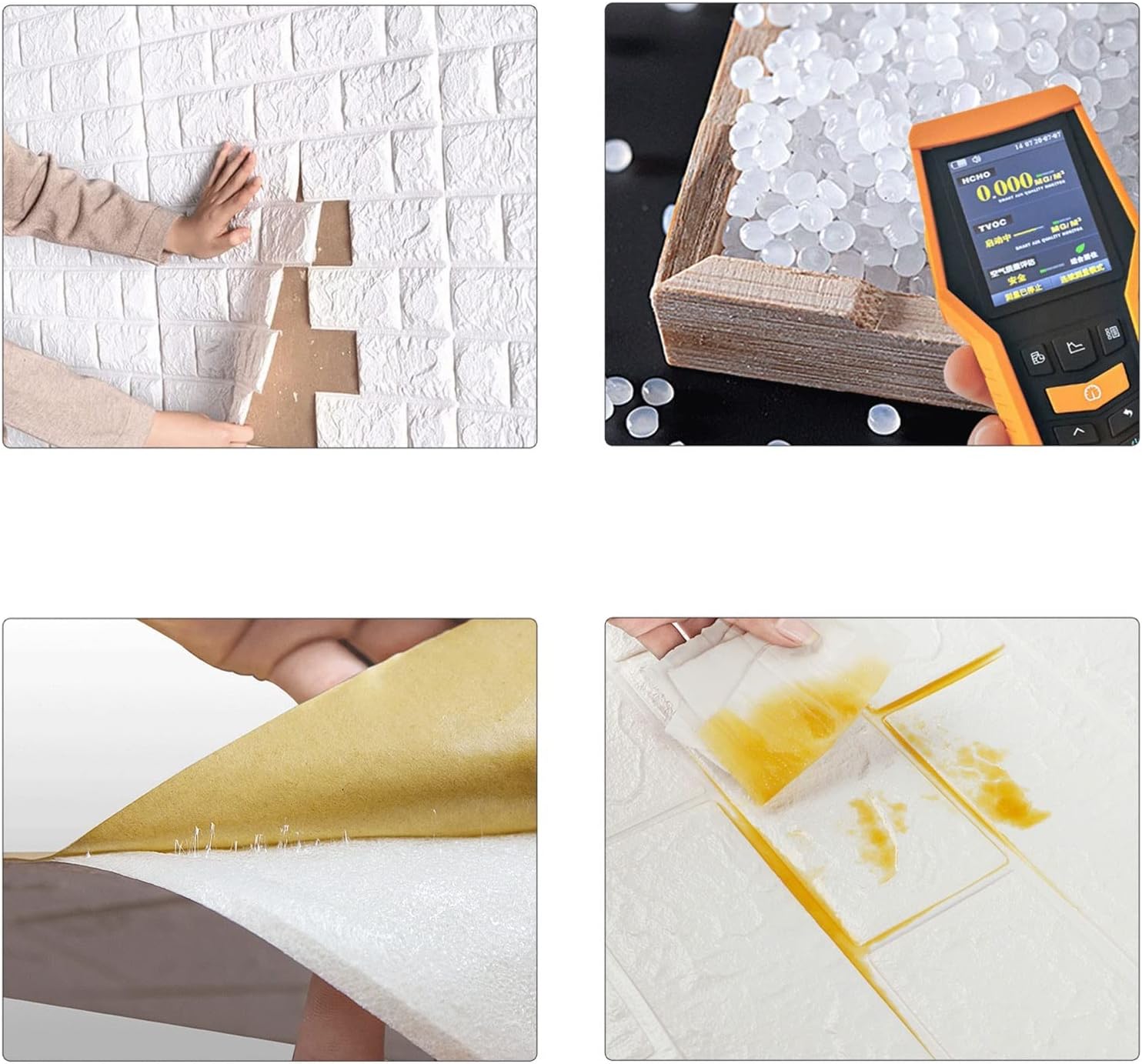 Panel de pared 3D, 10 unidades, autoadhesivo, impermeable, de espuma de polietileno, anticolisión, utilizado para baño y sala de estar, decoración