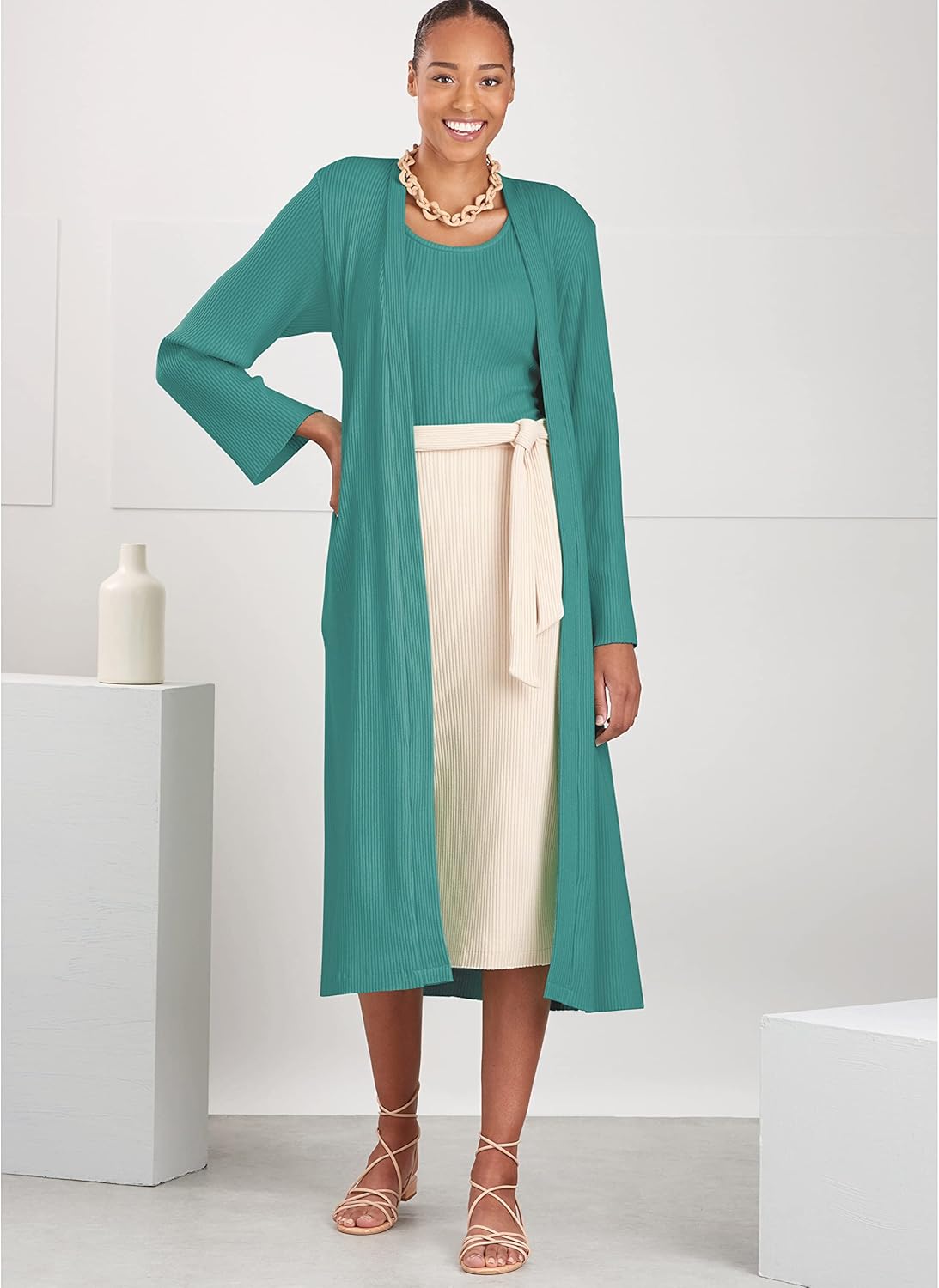 Simplicity Misses’ – Kit de patrón de costura sin mangas, cárdigan y falda, código S9716, tallas 4-6-8-10-12, multicolor