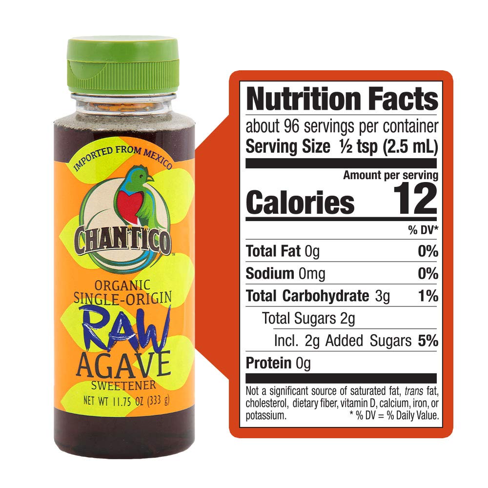 Chantico Edulcorante de agave (paquete variado, 1 botella de cada sabor), sustituto de azúcar natural orgánico con un sabor alimenticio premium,