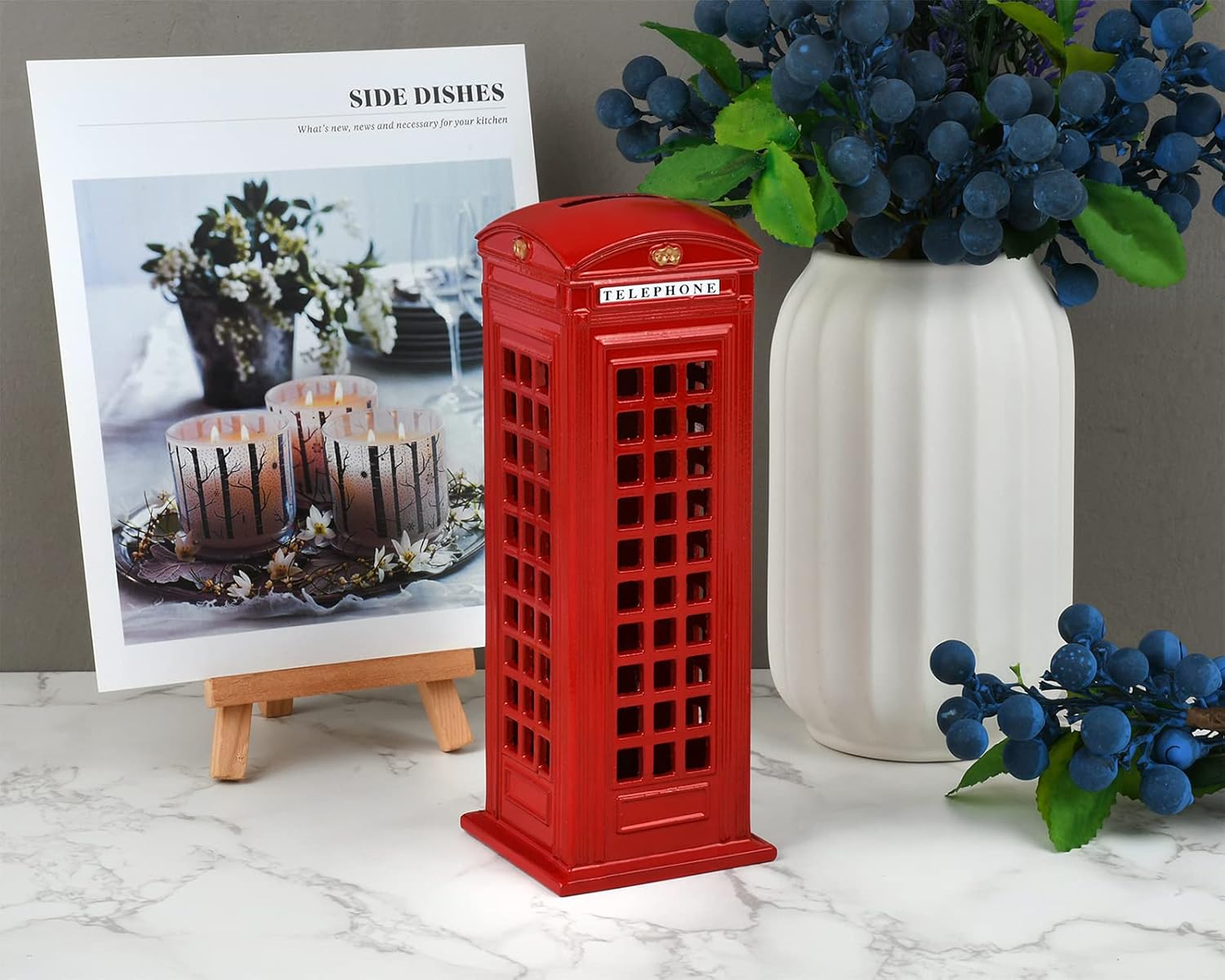 DS. DISTINCTIVE STYLE Retro Home Decor London Souvenirs – Alcancía británica de 7 pulgadas para cabina telefónica