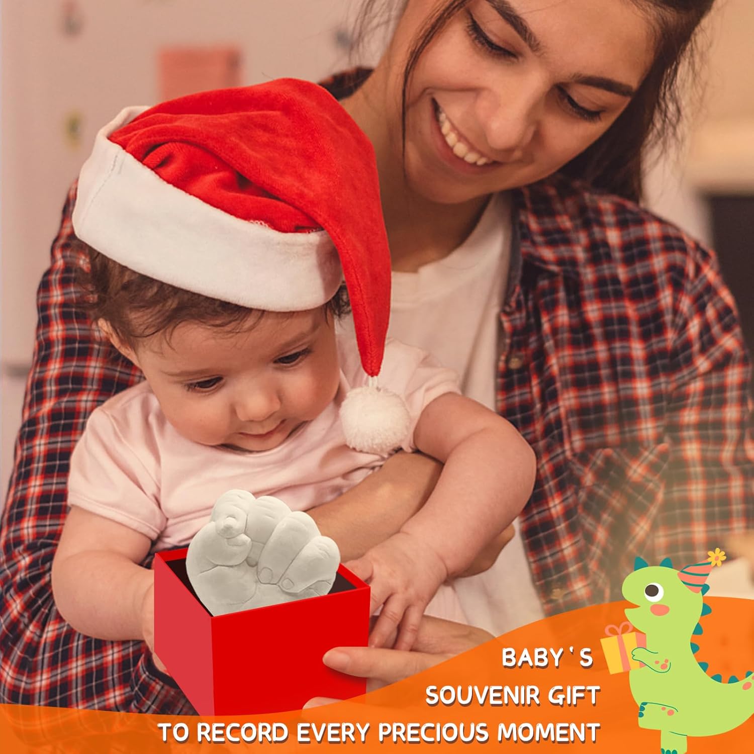 Kit de fundición a mano para bebé, kit de moldeo a mano de yeso para moldeo de manos y pies para bebés, kit de molde de pies de regalo para el