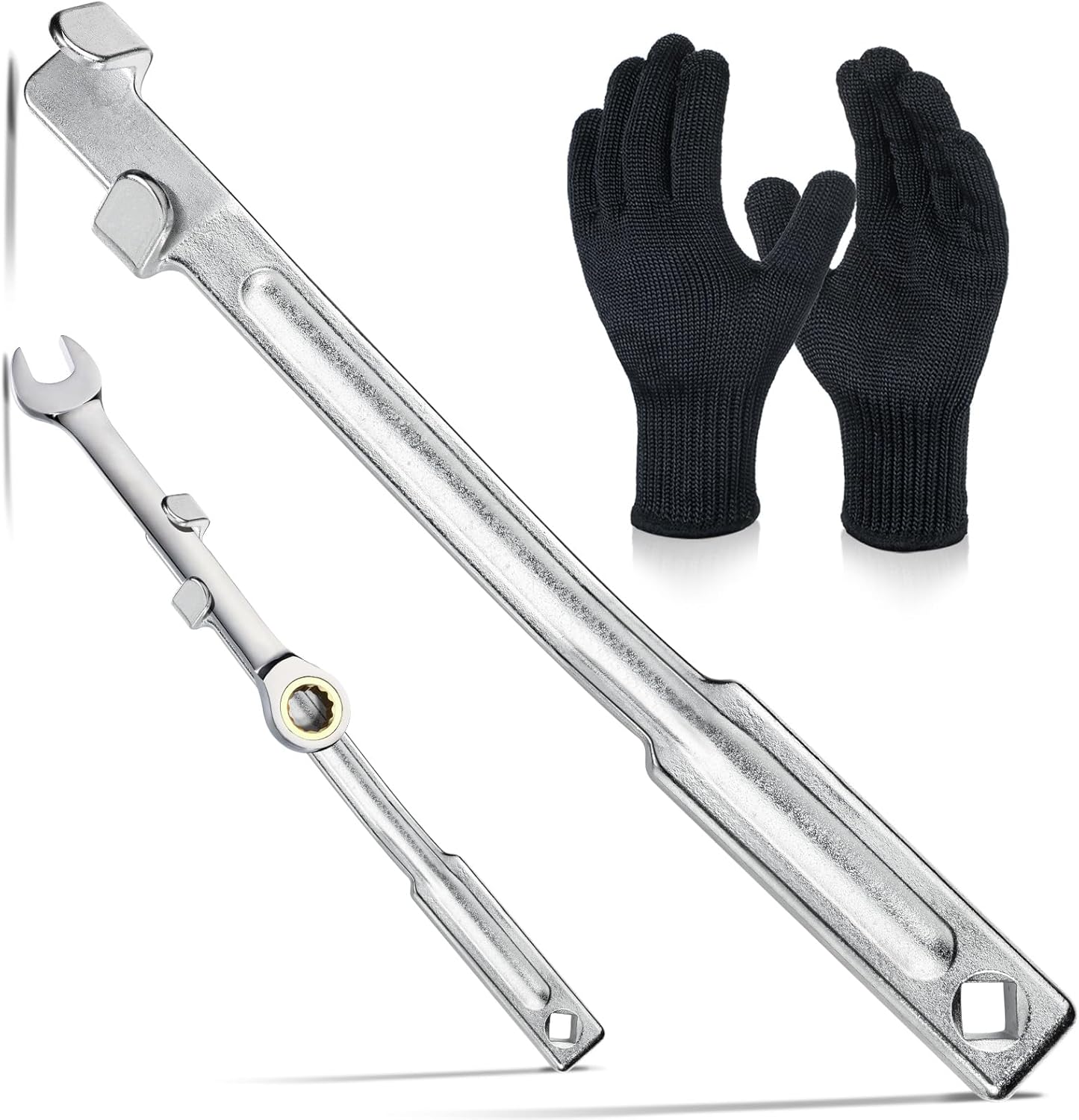 Zonon Barra de herramientas de extensión de llave, extensor de llave universal de 15 pulgadas, extensor de llave con guantes antideslizantes,